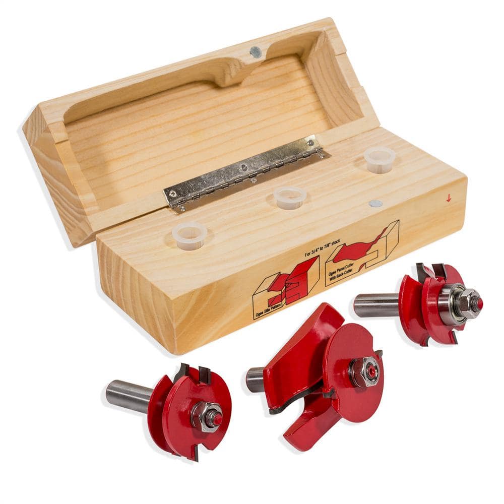 Stark Carbide Ogee Stile and Rail Router Bit Set (3-Piece)