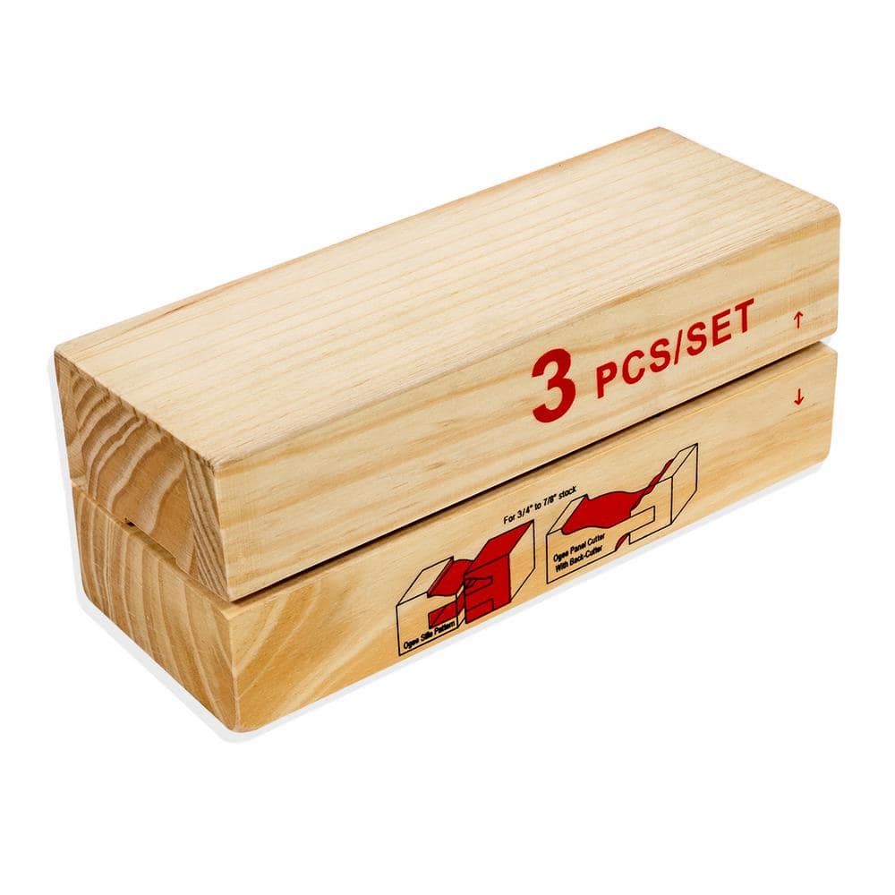 Stark Carbide Ogee Stile and Rail Router Bit Set (3-Piece)