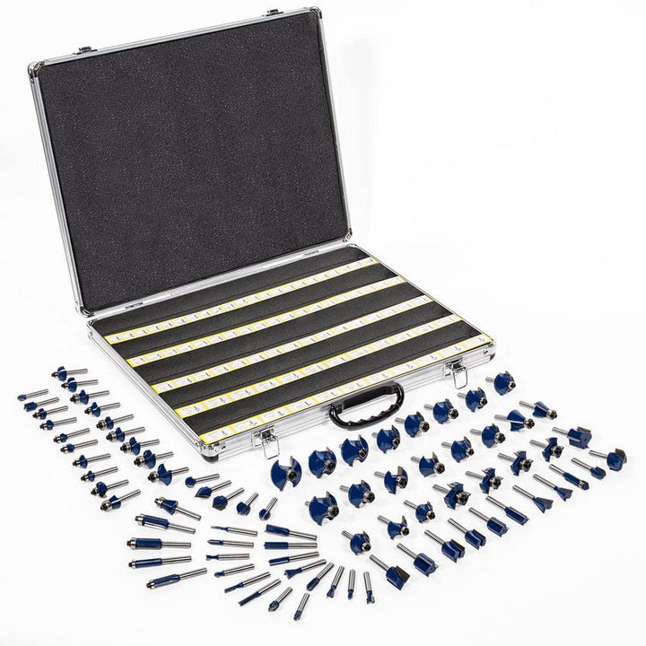 Stark 1/4 in. Tungsten Carbide 3-Blade Router Bit Set (80-Piece)