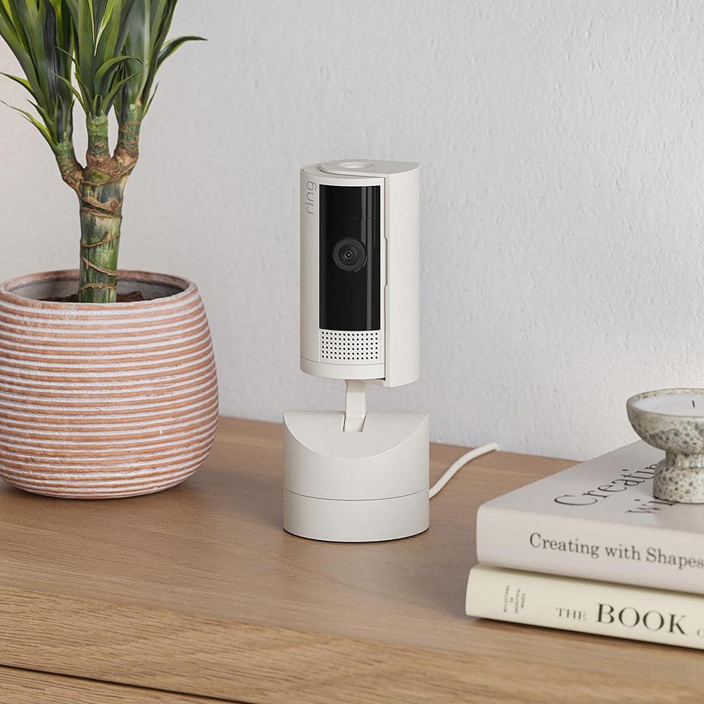 Ring Pan-Tilt Indoor Cam Plug-in Security Camera with 360° Horizontal Pan Coverage, Live View and Two-Way Talk, Starlight
