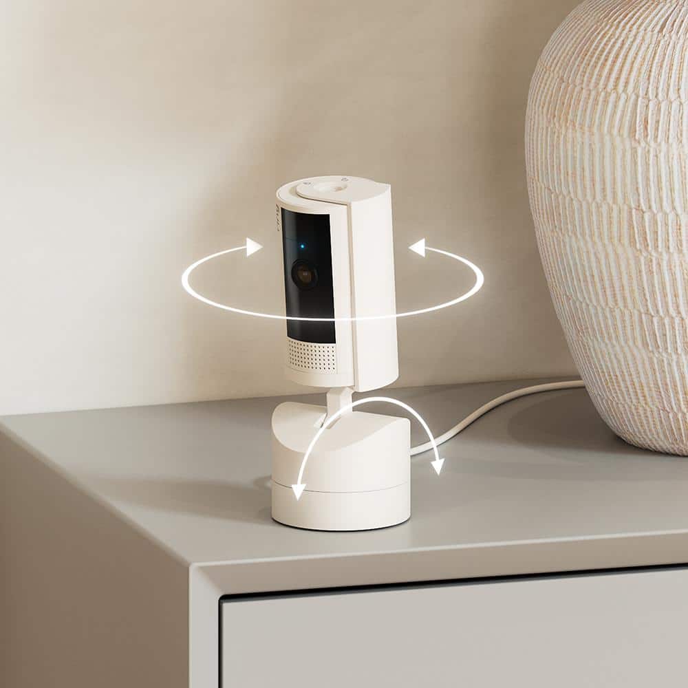 Ring Pan-Tilt Indoor Cam Plug-in Security Camera with 360° Horizontal Pan Coverage, Live View and Two-Way Talk, Starlight
