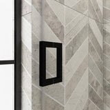 Staykiwi 72 in. W x 76 in. H Single Sliding Frameless Shower Door in Matte Black Finish with Buffer