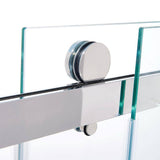 Staykiwi 60 in. W x 72 in. H Double Sliding Frameless Shower Door inChrome Finish with Clear Glass