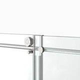 Staykiwi 60 in. W x 76 in. H Sliding Frameless Shower Door in Brushed Nickel Finish with Frosted Glass