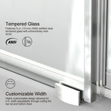 Staykiwi 60 in. W x 76 in. H Sliding Frameless Shower Door in Brushed Nickel Finish with Frosted Glass