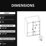 Staykiwi 60 in. W x 76 in. H Sliding Frameless Shower Door in Brushed Nickel Finish with Frosted Glass