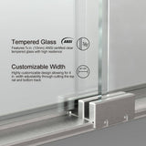 Staykiwi 60 in. W x 72 in. H Double Sliding Framed Shower Door in Matte Black Finish with Clear Glass