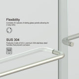 Staykiwi 60 in. W x 72 in. H Double Sliding Framed Shower Door in Matte Black Finish with Clear Glass
