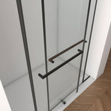 Staykiwi 60 in. W x 70 in. H Sliding Frameless Shower Door in Matte Black Finish with Clear Glass