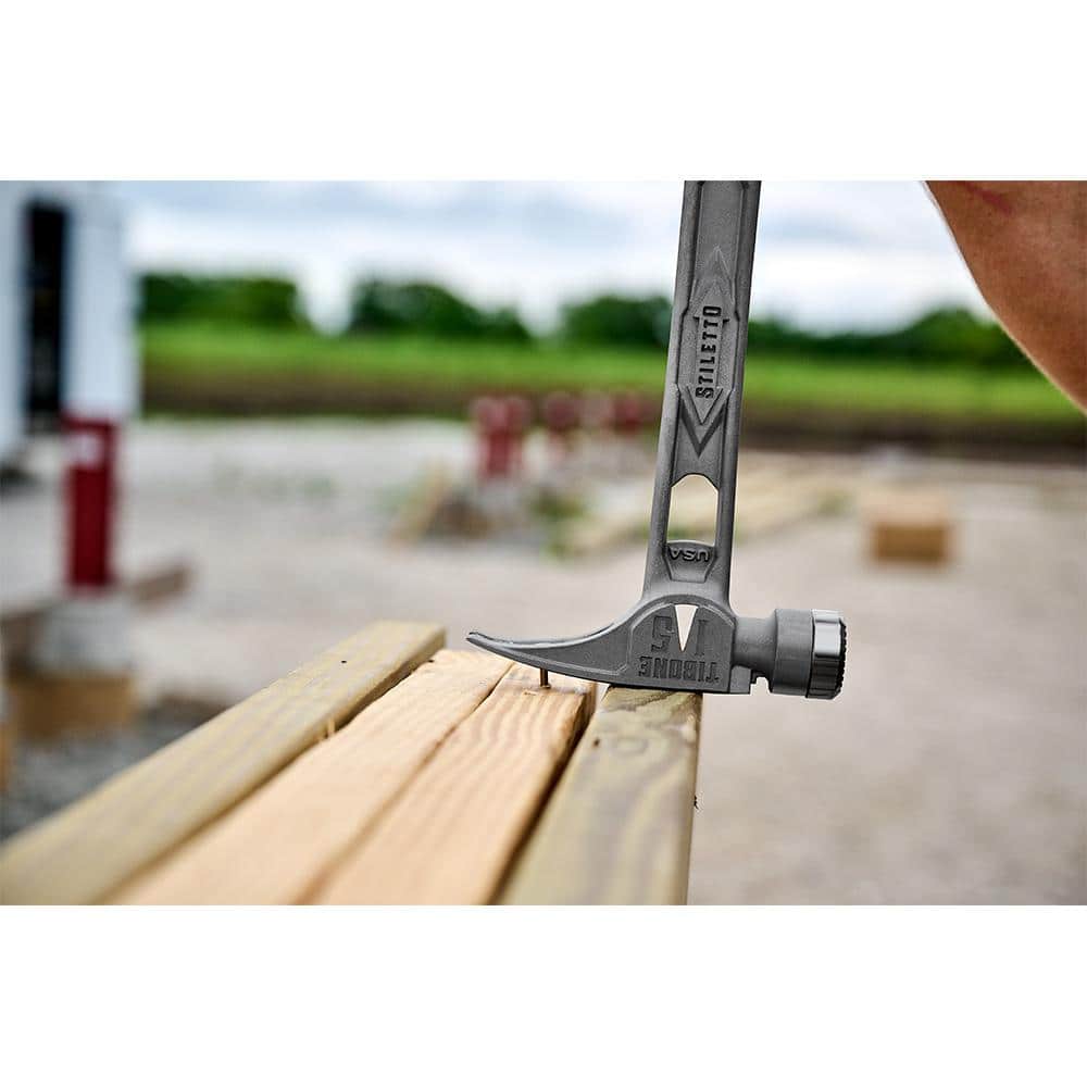 Stiletto 15 oz. TiBone Milled Face with Curved Handle