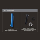 Stiletto 15 oz. TiBone Milled Face with Curved Handle with Blue Replacement Grip (2-Piece)