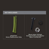 Stiletto 15 oz. TiBone Milled Face with Curved Handle with Green Replacement Grip (2-Piece)