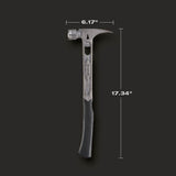 Stiletto 15 oz. TiBone Smooth Face with Curved Handle with Blue Replacement Grip (2-Piece)