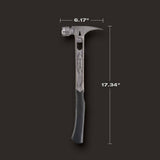 Stiletto 15 oz. TiBone Smooth Face with Curved Handle with Green Replacement Grip (2-Piece)
