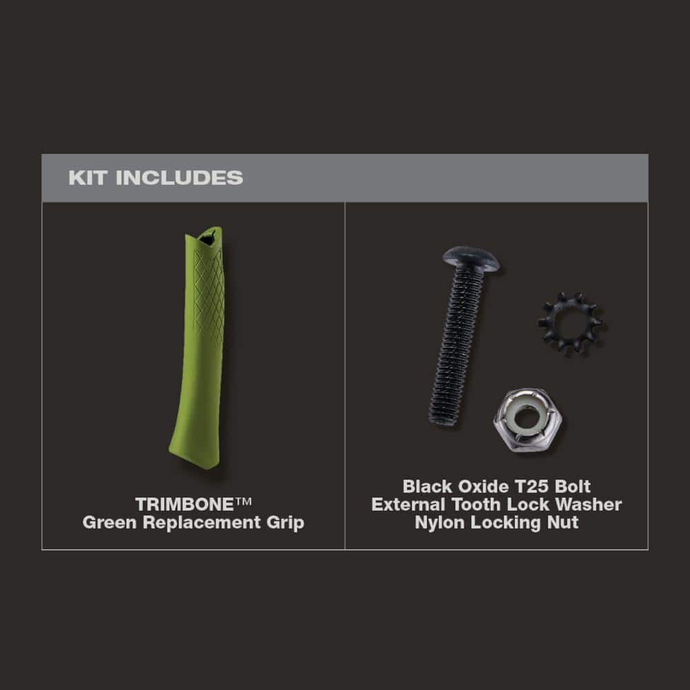 Stiletto TRIMBONE Titanium Smooth Face with Curved Handle with TRIMBONE Green Replacement Grip