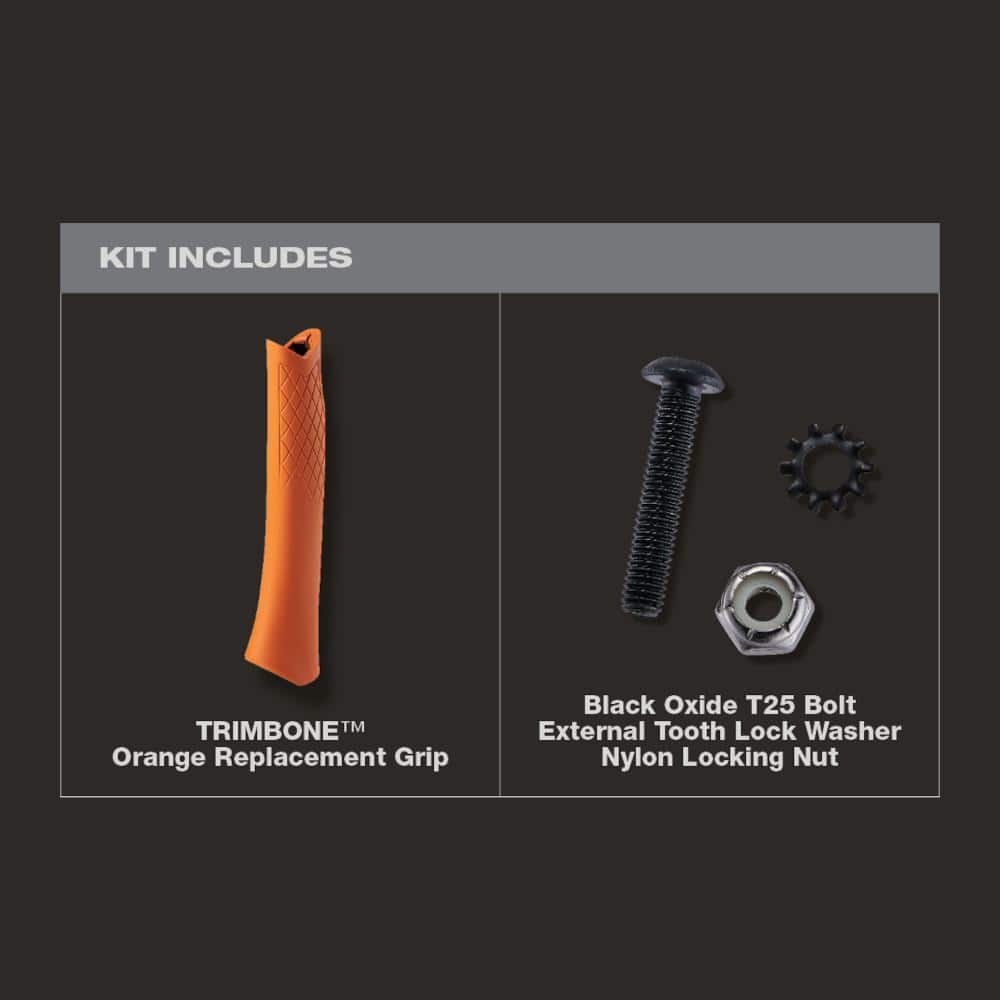 Stiletto TRIMBONE Titanium Smooth Face with Curved Handle with TRIMBONE Orange Replacement Grip