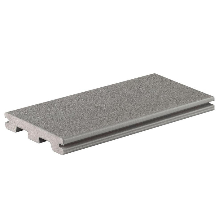 TimberTech Composite Terrain 1 in. x 6 in. x 1 ft. Grooved Stone Ash Composite Sample (Actual: 0.94 in. x 5.36 in. x 1 ft)