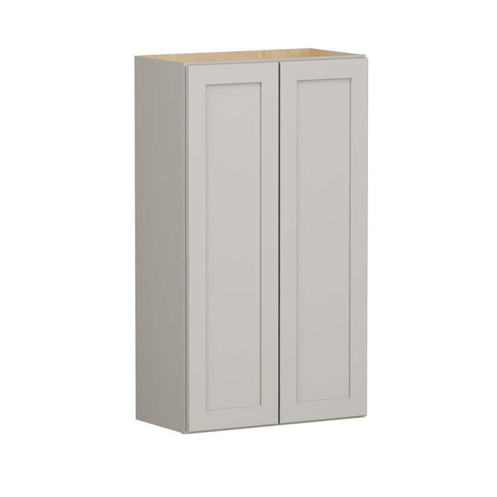 Shaker Full Overlay 24 in. W x 12 in. D x 42 in. H Plywood Assembled Wall Kitchen Cabinet in Stone Gray