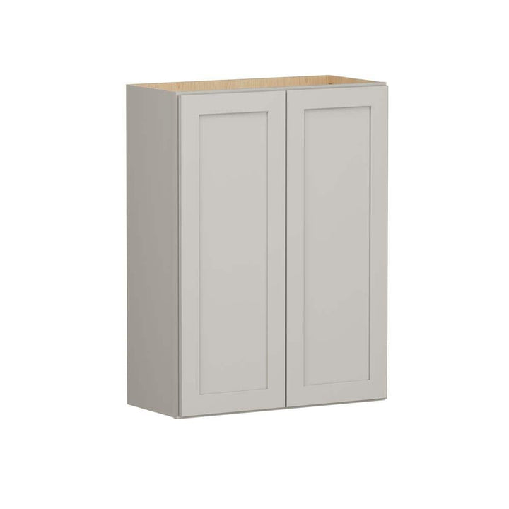Shaker Full Overlay 27 in. W x 12 in. D x 36 in. H Plywood Assembled Wall Kitchen Cabinet in Stone Gray