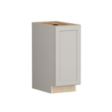 SIMPLY WOODMARK PRO Shaker Full Overlay 15 in. W. x 24 in. D x 34.5 in. H Plywood Assembled Full Height Base Kitchen Cabinet in Stone Gray