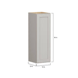 SIMPLY WOODMARK PRO Shaker Full Overlay 12 in. W. x 12 in. D x 36 in. H Plywood Assembled Wall Kitchen Cabinet in Stone Gray