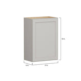 SIMPLY WOODMARK PRO Shaker Full Overlay 21 in. W x 12 in. D x 30 in. H Plywood Assembled Wall Kitchen Cabinet in Stone Gray