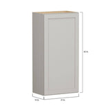 SIMPLY WOODMARK PRO Shaker Full Overlay 21 in. W x 12 in. D x 42 in. H Plywood Assembled Wall Kitchen Cabinet in Stone Gray