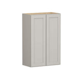 SIMPLY WOODMARK PRO Shaker Full Overlay 24 in. W x 12 in. D x 36 in. H Plywood Assembled Wall Kitchen Cabinet in Stone Gray