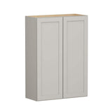 SIMPLY WOODMARK PRO Shaker Full Overlay 30 in. W x 12 in. D x 42 in. H Plywood Assembled Wall Kitchen Cabinet in Stone Gray