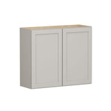 SIMPLY WOODMARK PRO Shaker Full Overlay 36 in. W x 12 in. D x 30 in. H Plywood Assembled Wall Kitchen Cabinet in Stone Gray