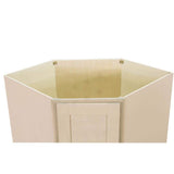 LIFEART CABINETRY Lancaster Shaker Assembled 36 in. x 34.5 in. x 24 in. Base Diagonal Cabinet in Stone Wash