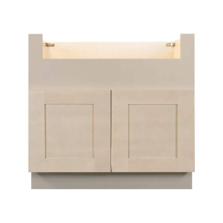 LIFEART CABINETRY Lancaster Stone Wash Plywood Shaker Stock Assembled Farm Sink Base Kitchen Cabinet 36 in. W. x 34.5 in. H x 24 in. D