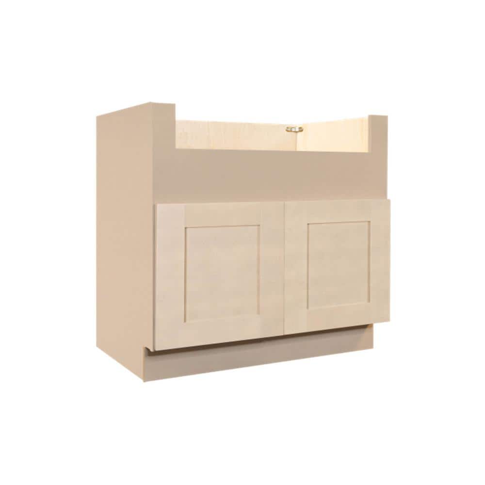LIFEART CABINETRY Lancaster Stone Wash Plywood Shaker Stock Assembled Farm Sink Base Kitchen Cabinet 36 in. W. x 34.5 in. H x 24 in. D