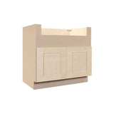 LIFEART CABINETRY Lancaster Stone Wash Plywood Shaker Stock Assembled Farm Sink Base Kitchen Cabinet 36 in. W. x 34.5 in. H x 24 in. D