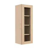 LIFEART CABINETRY Lancaster Shaker Assembled 18x42x12 in. Wall Mullion Door Cabinet with 1 Door 3 Shelves in Stone Wash