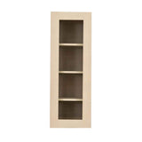 LIFEART CABINETRY Lancaster Shaker Assembled 18x42x12 in. Wall Mullion Door Cabinet with 1 Door 3 Shelves in Stone Wash