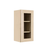 LIFEART CABINETRY Lancaster Shaker Assembled 21x30x12 in. Wall Mullion Door Cabinet with 1 Door 2 Shelves in Stone Wash