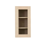 LIFEART CABINETRY Lancaster Shaker Assembled 21x30x12 in. Wall Mullion Door Cabinet with 1 Door 2 Shelves in Stone Wash