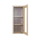 LIFEART CABINETRY Lancaster Shaker Assembled 21x36x12 in. Wall Mullion Door Cabinet with 1 Door 2 Shelves in Stone Wash