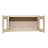 LIFEART CABINETRY Lancaster Shaker Assembled 30x15x12 in. Wall Mullion Door Cabinet with 2 Doors in Stone Wash