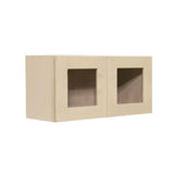 LIFEART CABINETRY Lancaster Shaker Assembled 36x18x12 in. Wall Mullion Door Cabinet with 2 Doors in Stone Wash