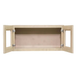 LIFEART CABINETRY Lancaster Shaker Assembled 36x18x12 in. Wall Mullion Door Cabinet with 2 Doors in Stone Wash