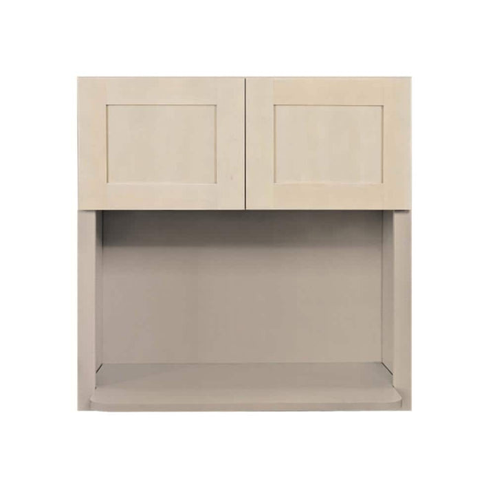 LIFEART CABINETRY Lancaster Stone Wash Plywood Shaker Stock Assembled Wall Microwave Kitchen Cabinet 30 in. W x 30 in. H x 12 in. D