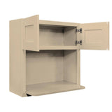 LIFEART CABINETRY Lancaster Stone Wash Plywood Shaker Stock Assembled Wall Microwave Kitchen Cabinet 30 in. W x 42 in. H x 12 in. D