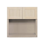 LIFEART CABINETRY Lancaster Stone Wash Plywood Shaker Stock Assembled Wall Microwave Kitchen Cabinet 30 in. W x 42 in. H x 12 in. D