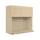 LIFEART CABINETRY Lancaster Stone Wash Plywood Shaker Stock Assembled Wall Microwave Kitchen Cabinet 30 in. W x 42 in. H x 12 in. D
