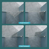 stufurhome LOD 32 in. W x 72 in. H Bifold Shower Semi-Frameless Shower Door in Brushed Nickel Finish with Clear Glass