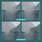 stufurhome LOD 34 to 36 in. W x 72 in. H Bifold Shower Semi-Frameless Shower Door in Brushed Nickel Finish with Clear Glass