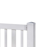 WamBam Fence Sturbridge Vinyl Yard and Pool Fence w/Post and No Dig Steel Pipe Anchor Kit 4 ft. H x 6 ft. W