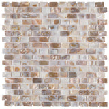 Merola Tile Conchella Subway Natural 12-1/4 in. x 12-1/2 in. x 2 mm Natural Seashell Mosaic Tile